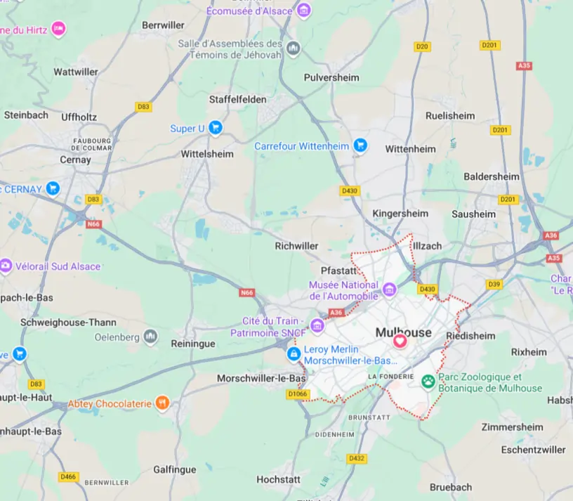 Image : Mulhouse localisation